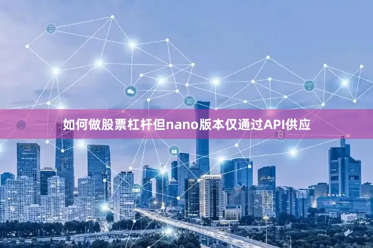 如何做股票杠杆但nano版本仅通过API供应